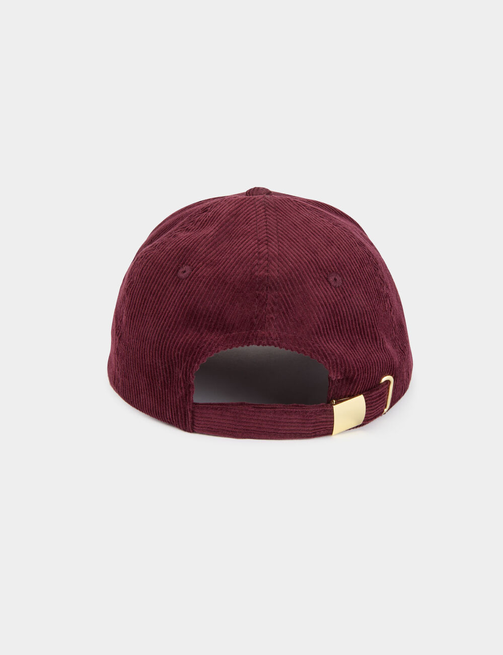 Gorra de pana ciruela mujer