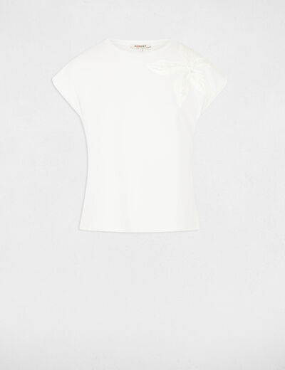 Camiseta manga corta blanco mujer