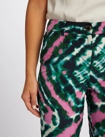 Pantalón ajustado estampado multico mujer