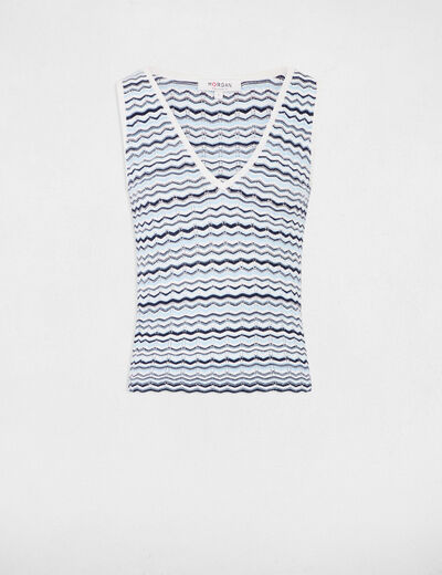 Top punto sin mangas multicolor mujer