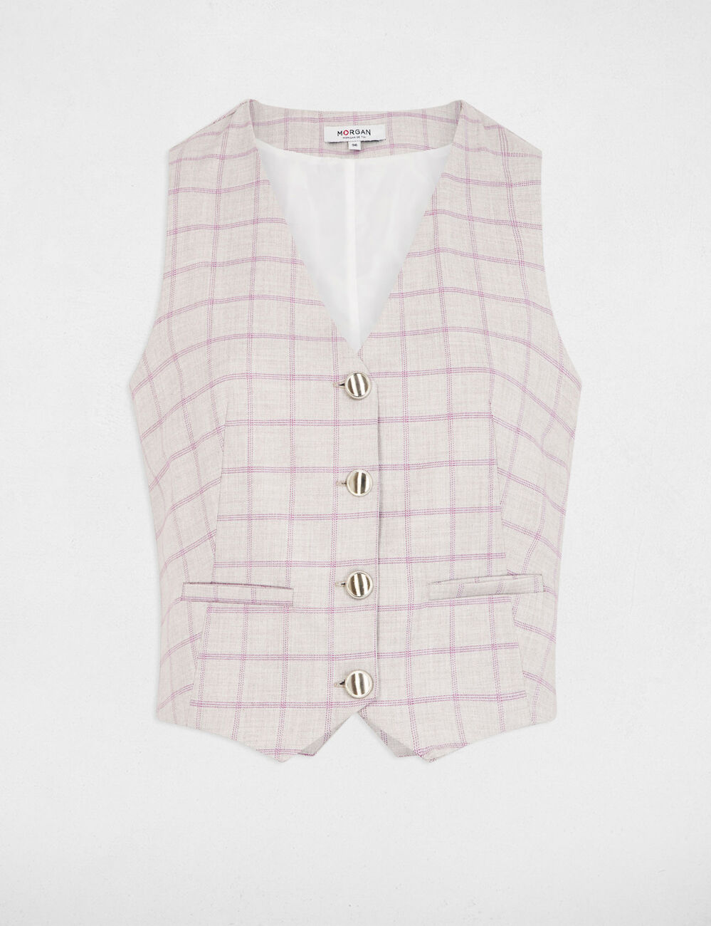 Chaleco sin mangas estampado multicolor mujer