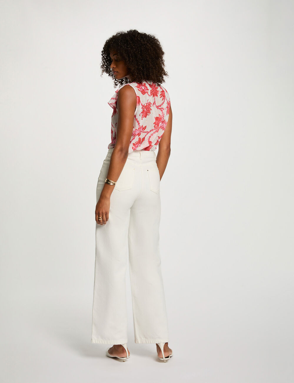 Camisa sin manga multicolor mujer
