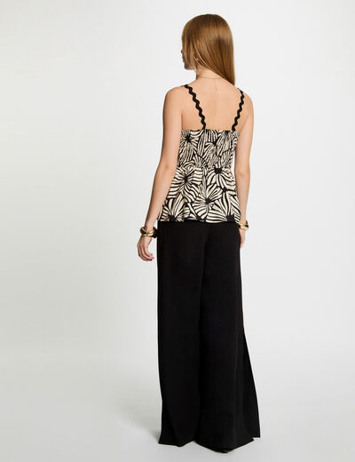Top estampado con tirantes multicolor mujer