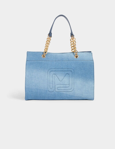 Bolso de mano de vaquero denim stone mujer
