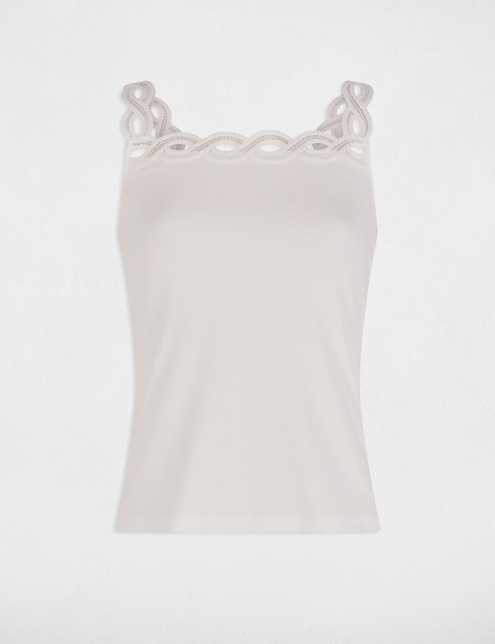 Top tirantes anchos blanco mujer