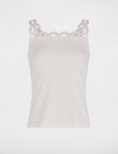 Top tirantes anchos blanco mujer