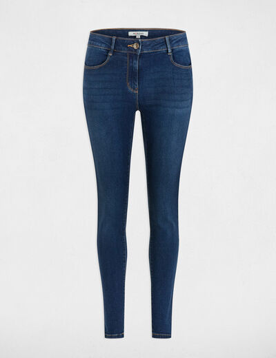 Vaquero slim talle estándar denim crudo mujer
