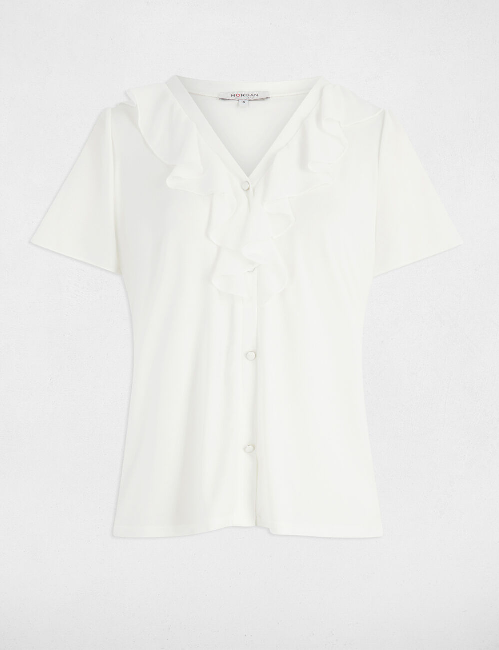 Camiseta manga corta blanco mujer