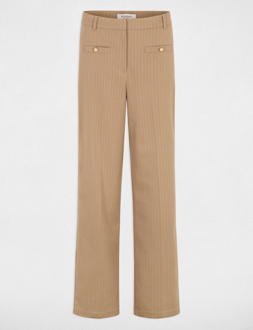 Pantal&oacute;n recto de tiro alto topo mujer