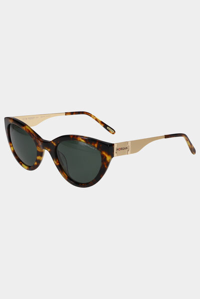 Gafas de sol estilo ojos de gato marrón mujer