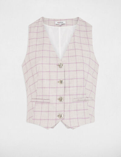 Chaleco sin mangas estampado multicolor mujer