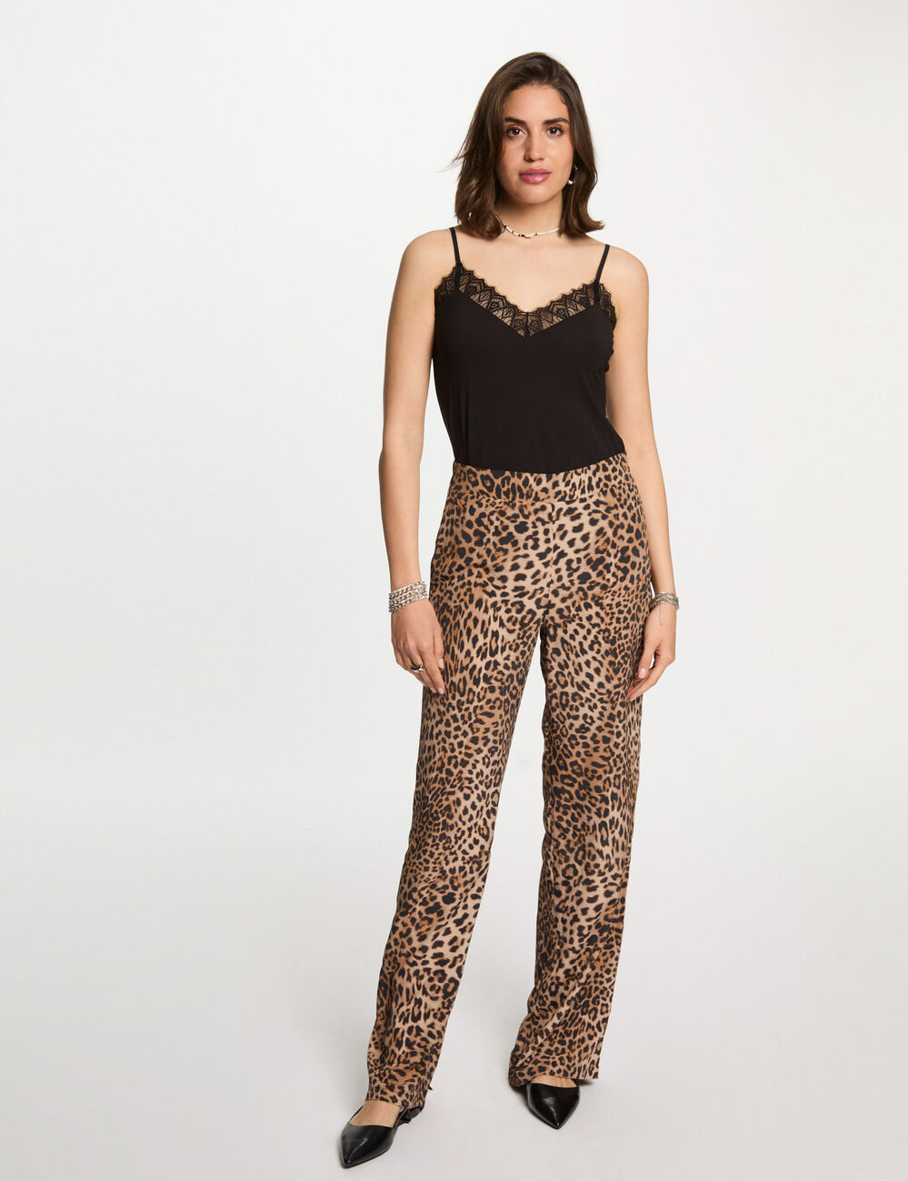 Top con tirantes finos negro mujer