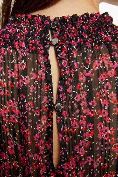 Vestido entallado estampado floral multico mujer