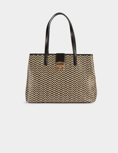 Bolso tote negro mujer