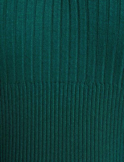 Jersey con cuello vuelto verde mujer