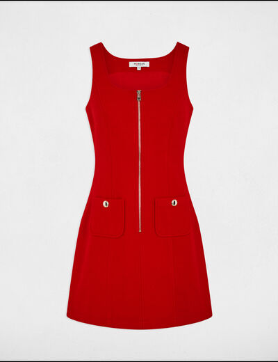 Vestido corto estilo pichi rojo mujer