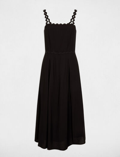 Vestido ajustado tirantes fantasía negro mujer