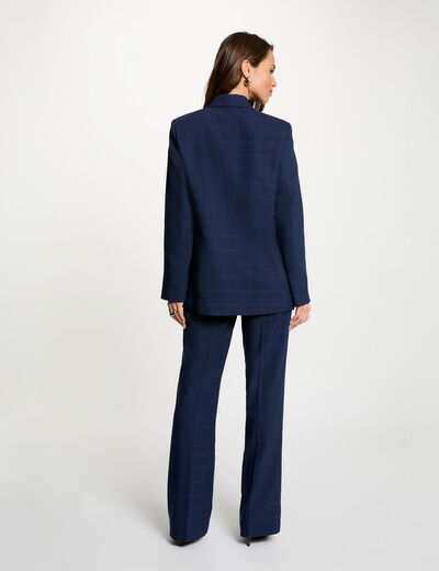 Pantal&oacute;n de tiro alto azul marino mujer