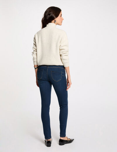 Vaquero slim talle estándar denim crudo mujer