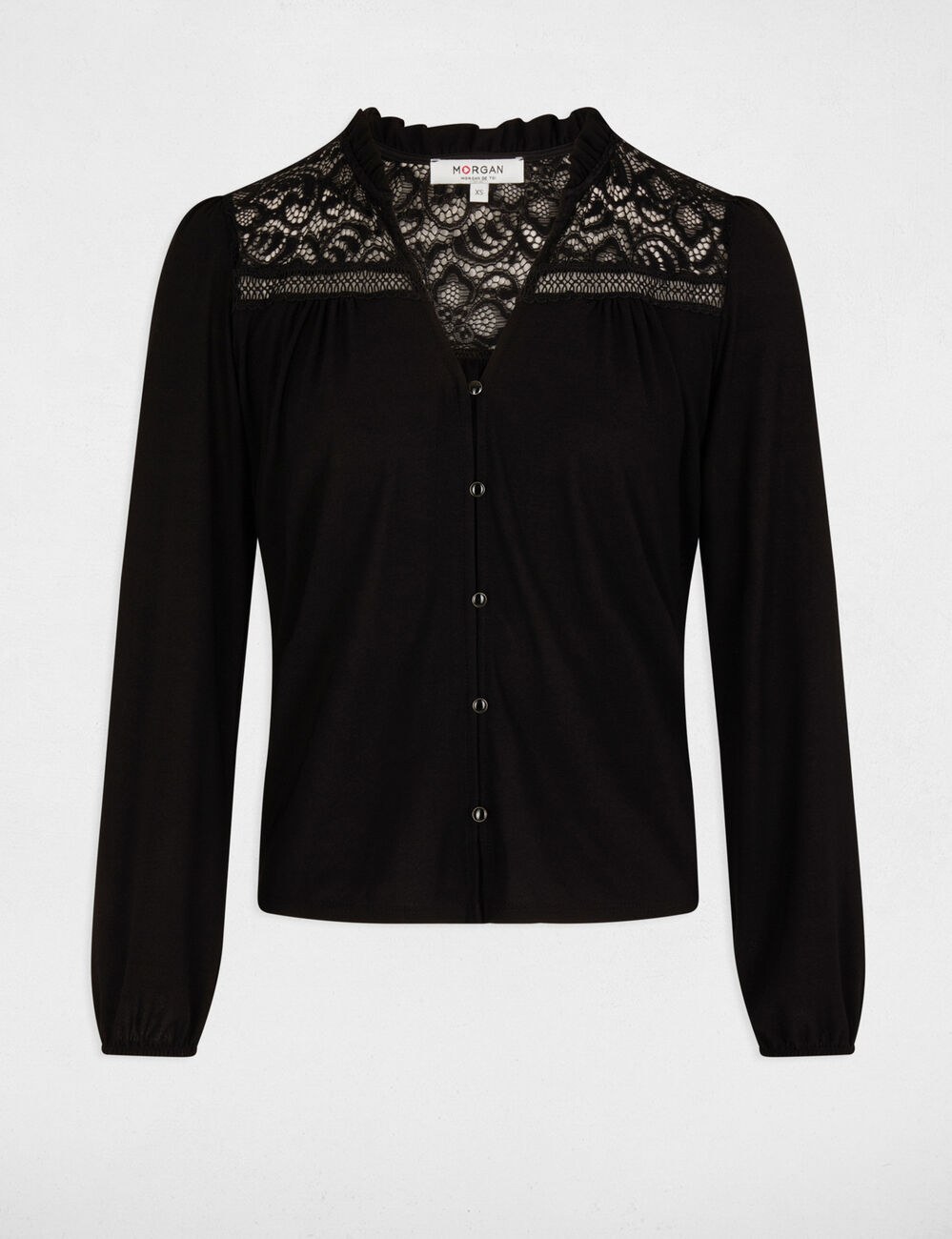 Camiseta manga larga negro mujer