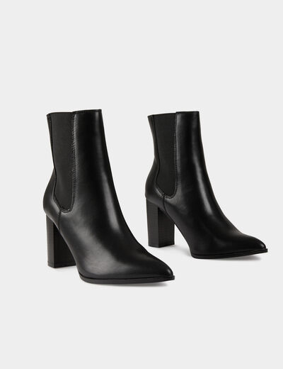 Botines el&aacute;sticos de tacones negro mujer