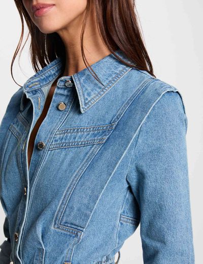 Vestido ajustado vaquero denim stone mujer