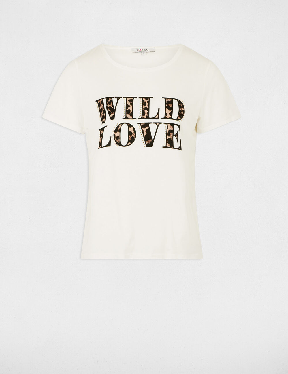 Camiseta con mensaje blanco mujer