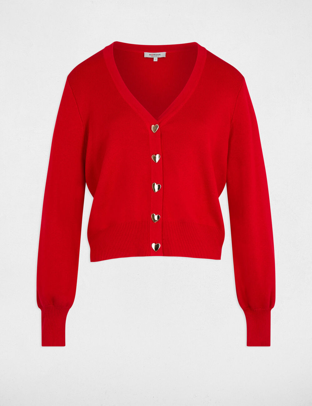 Chaleco ajustado cuello en v rojo mujer