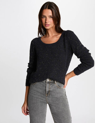 Jersey estampado leopardo marino mujer