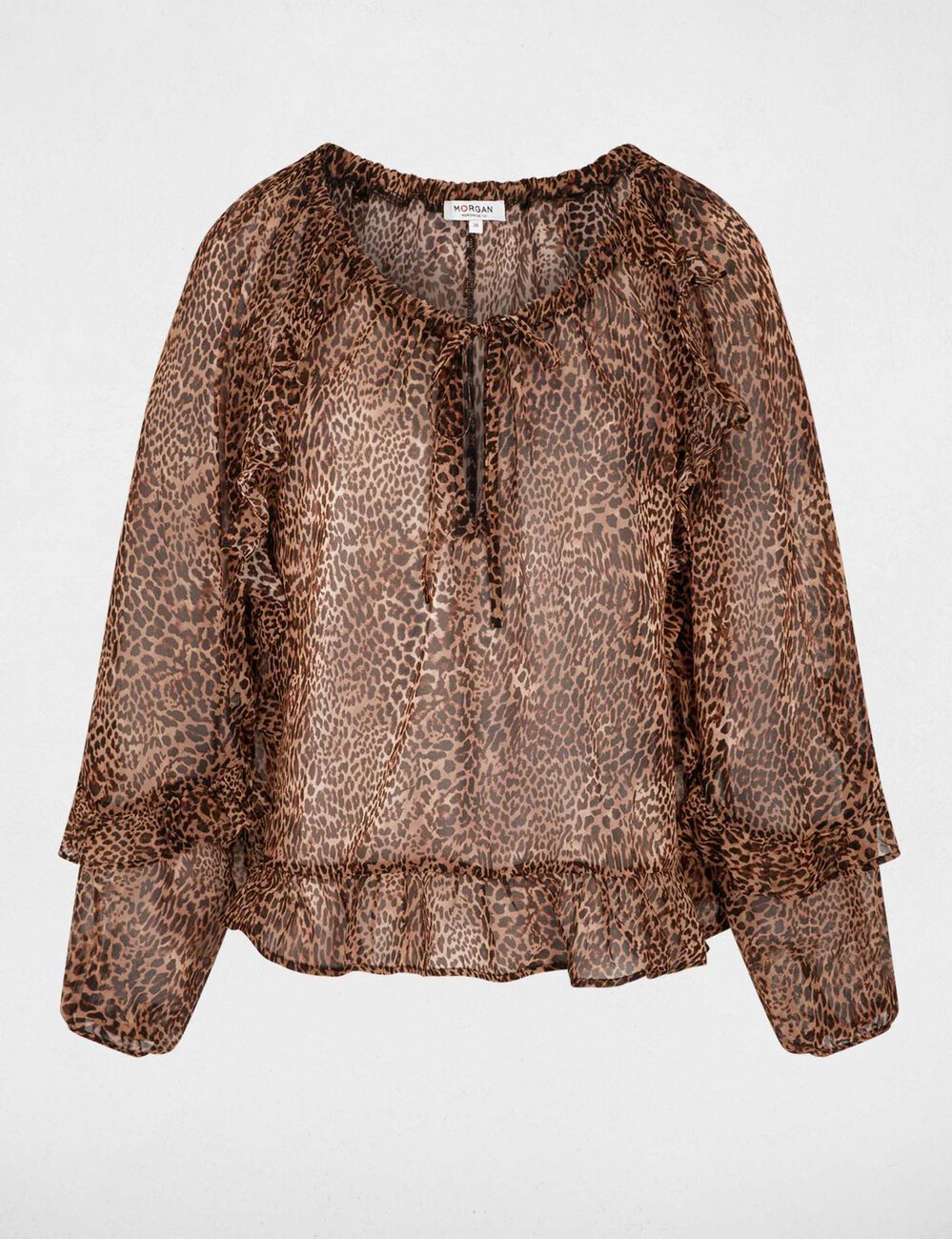 Blusa entallada con cuello en v multicolor mujer