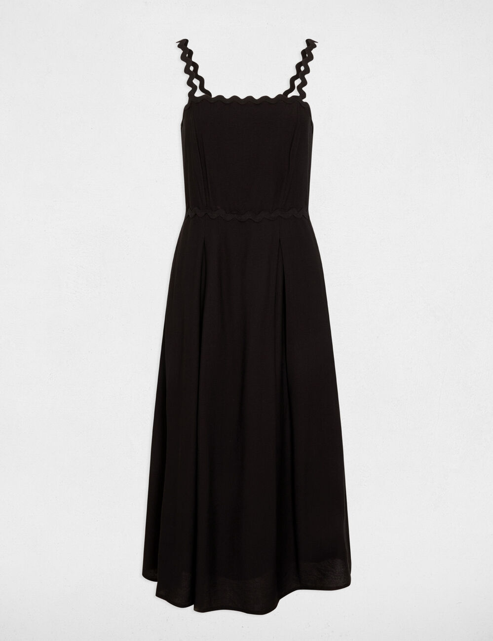 Vestido ajustado tirantes fantasía negro mujer