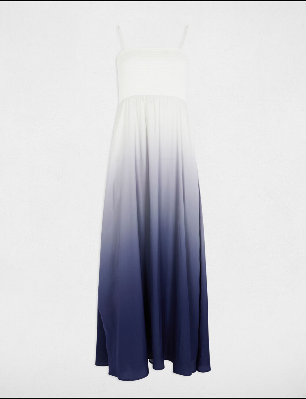Vestido largo recto holgado multicolor mujer