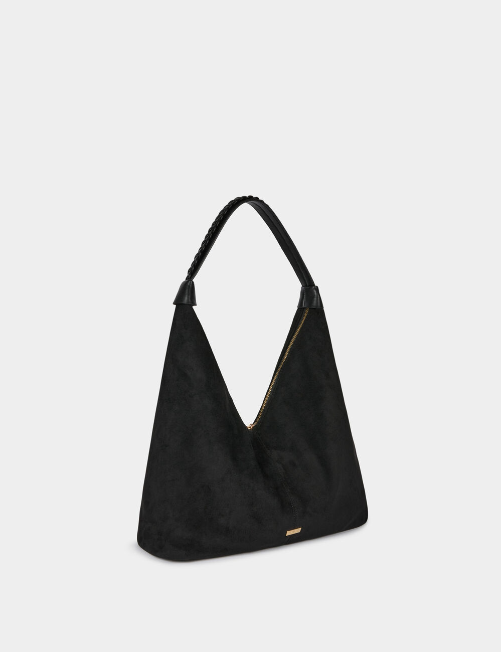 Bolso hobo de ante negro mujer