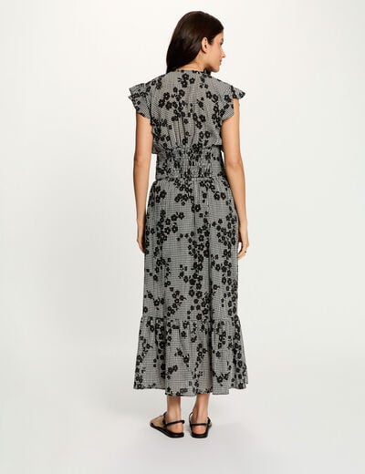 Falda de capas estampada multicolor mujer