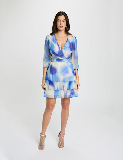 Vestido corto ajustado multicolor mujer