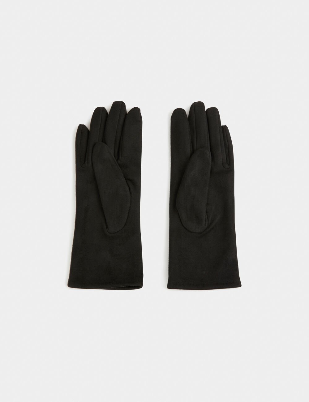 Guantes con strass negro mujer