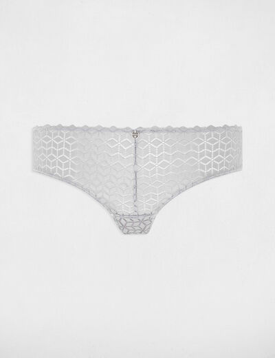 Shorty de encaje couleur argent mujer