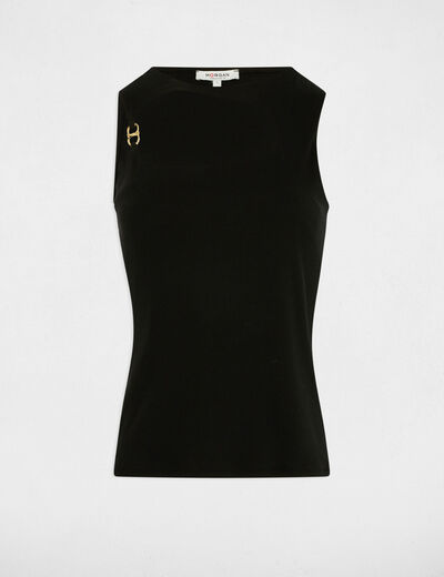 Camiseta sin mangas negro mujer