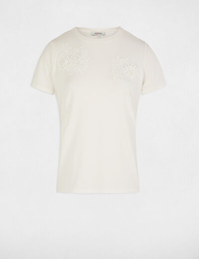 Camiseta manga corta blanco mujer