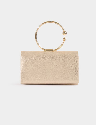 Bolso cartera de mano amarillo oro mujer