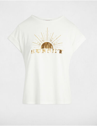 Camiseta con mensaje blanco mujer