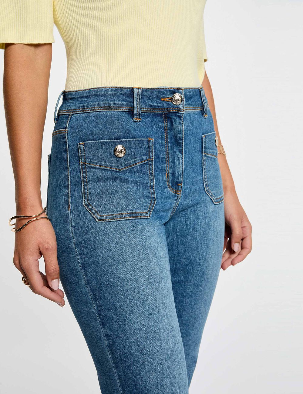 Vaqueros bootcut denim stone mujer