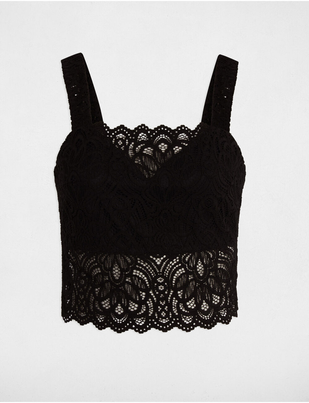 Top tirantes anchos negro mujer