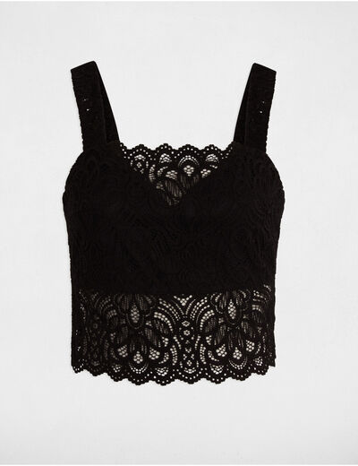 Top tirantes anchos negro mujer