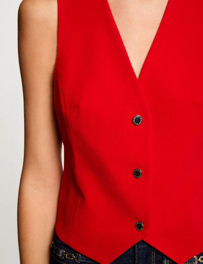 Chaleco rojo mujer