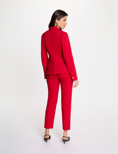 Americana doble botonadura rojo mujer