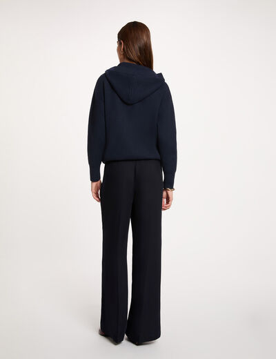 Pantal&oacute;n slim de tiro alto azul marino mujer
