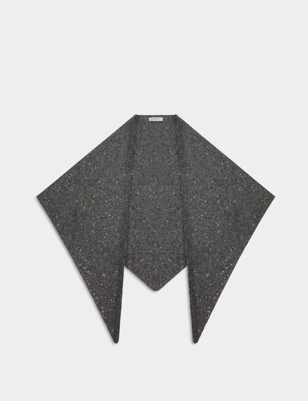 Pa&ntilde;uelo triangular gris moyen mujer