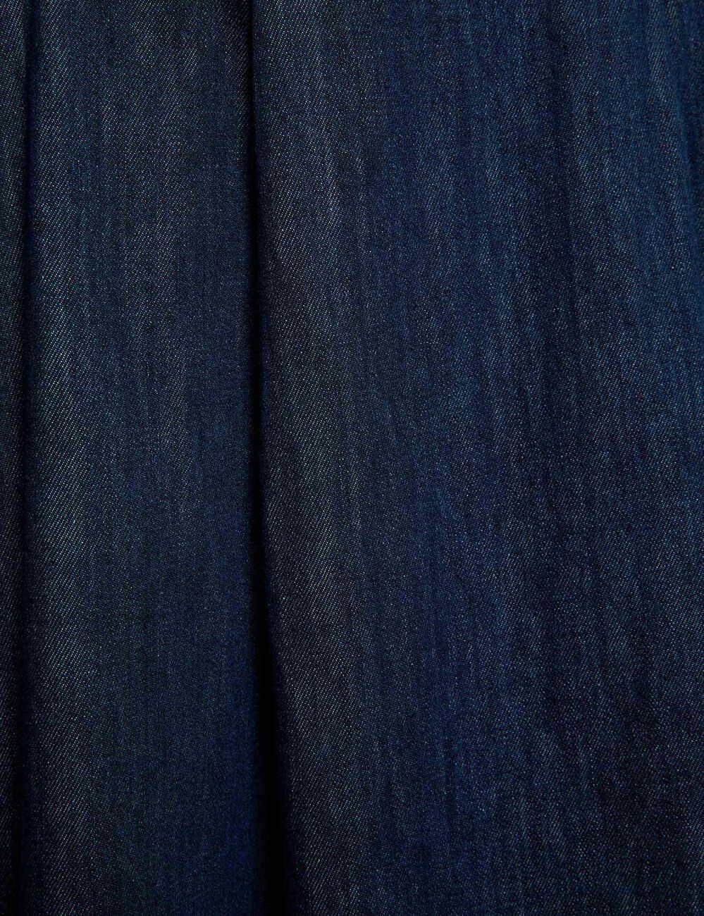 Falda larga evas&eacute; denim crudo mujer