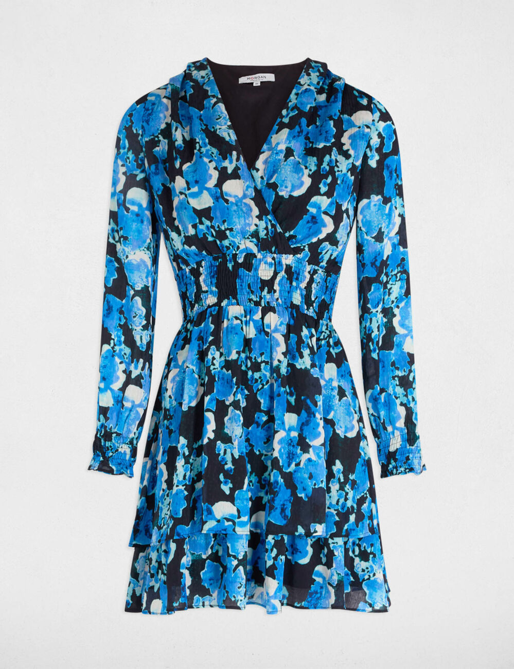 Vestido entallado estampado multicolor mujer